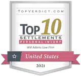 Top 10 settlement personal injury badge